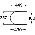 Roca 3460NL+801D12 The Gap Round Rimless 掛牆座廁配SUPRALIT®油壓板套裝 (不包含風琴喉)
